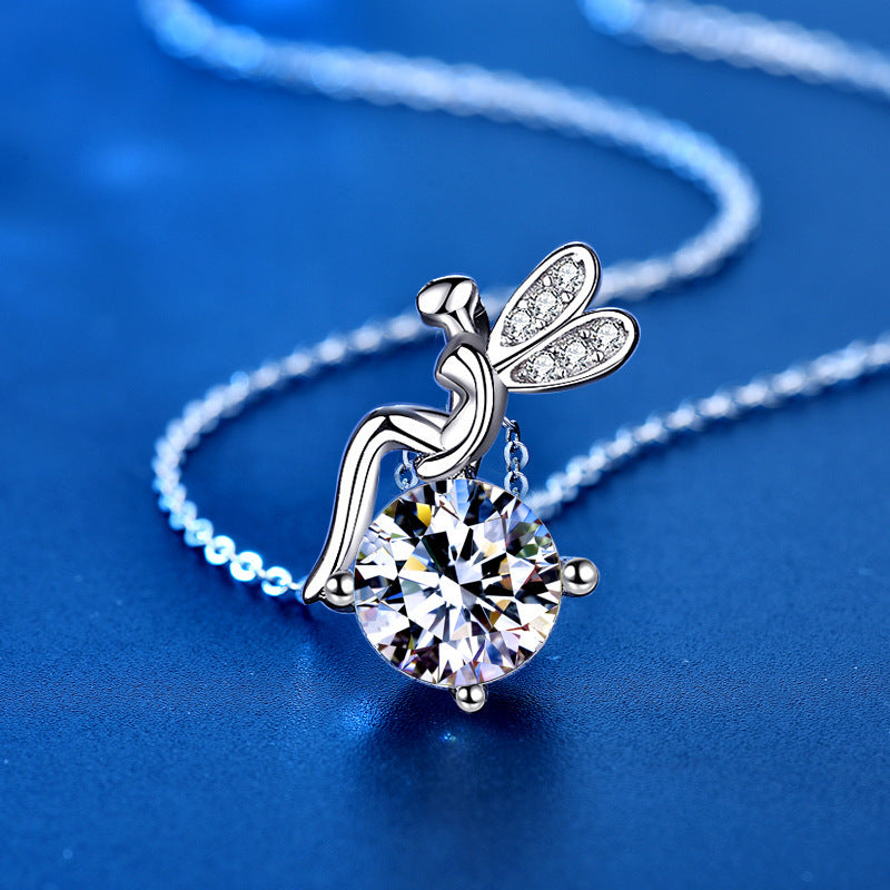 Farcent Moissanite Necklace – Sterling Silver Brilliance