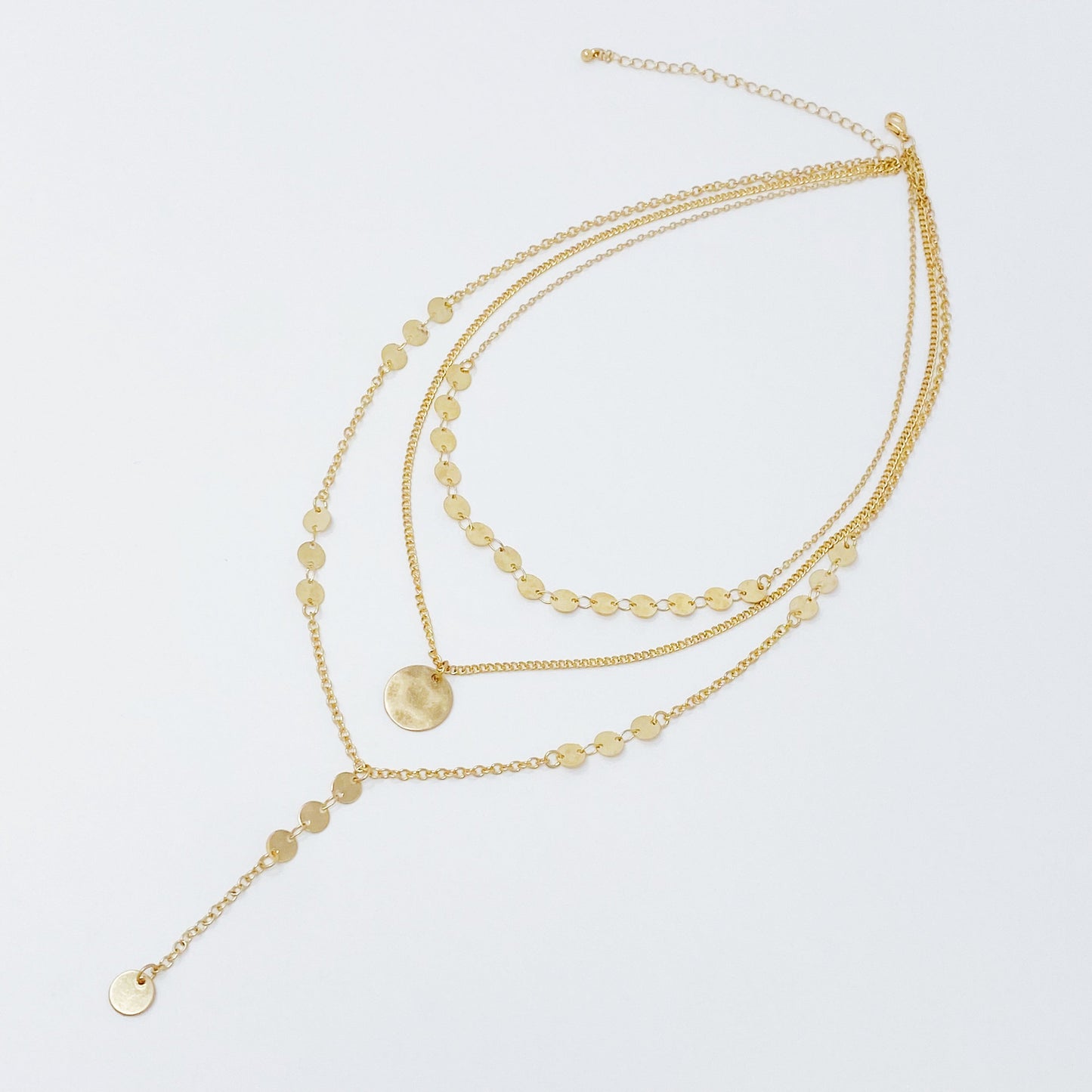 Top 1 Layered Disc Necklace – Chic Drop Style for Her
