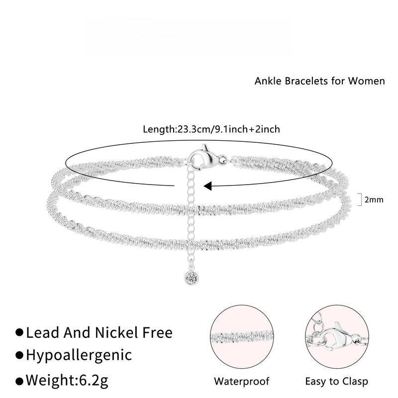 Top 1 Layered Ankle Bracelet – Gold & Silver Options