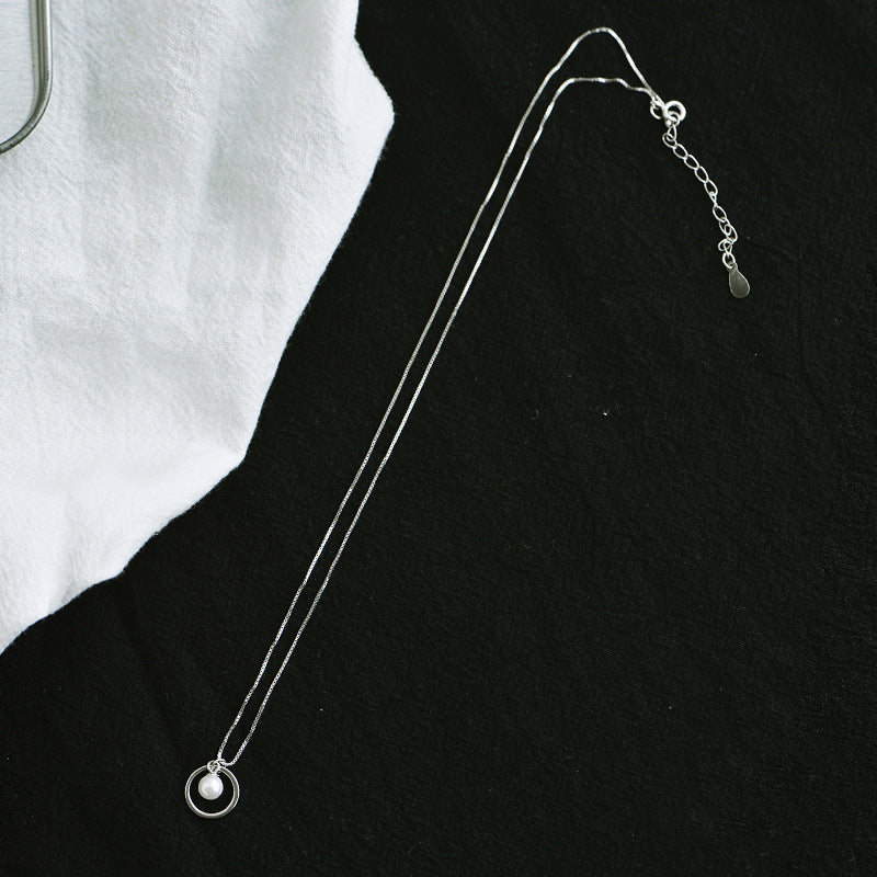 S925 Pearl Necklace – Elegant Korean Clavicle Chain