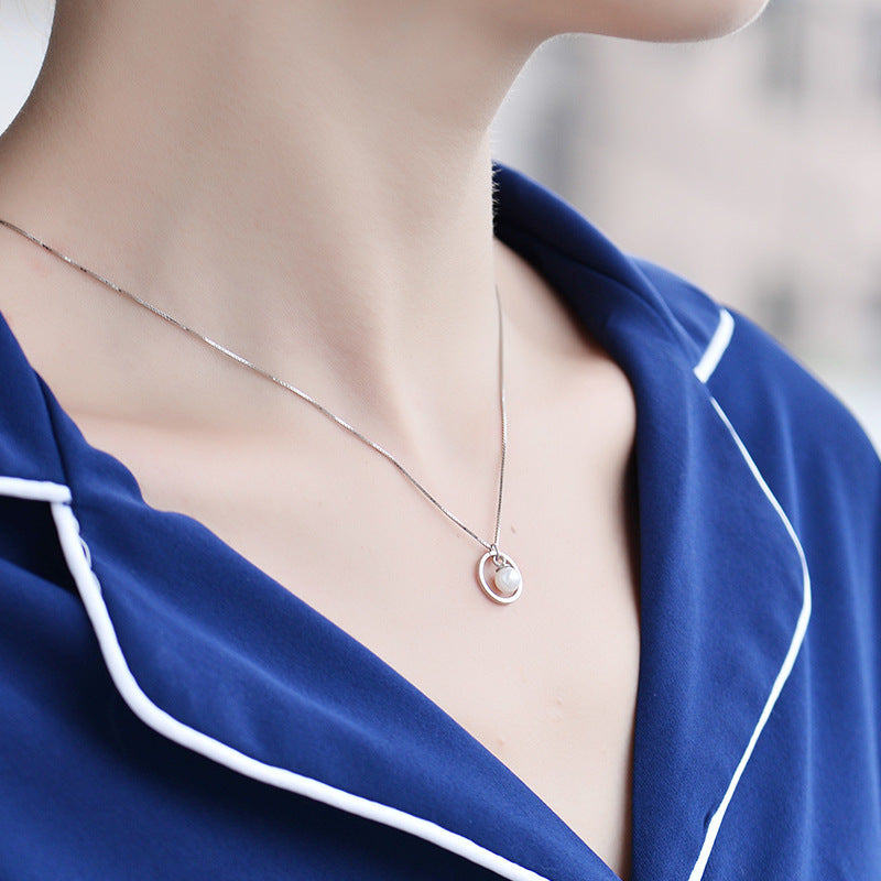 S925 Pearl Necklace – Elegant Korean Clavicle Chain