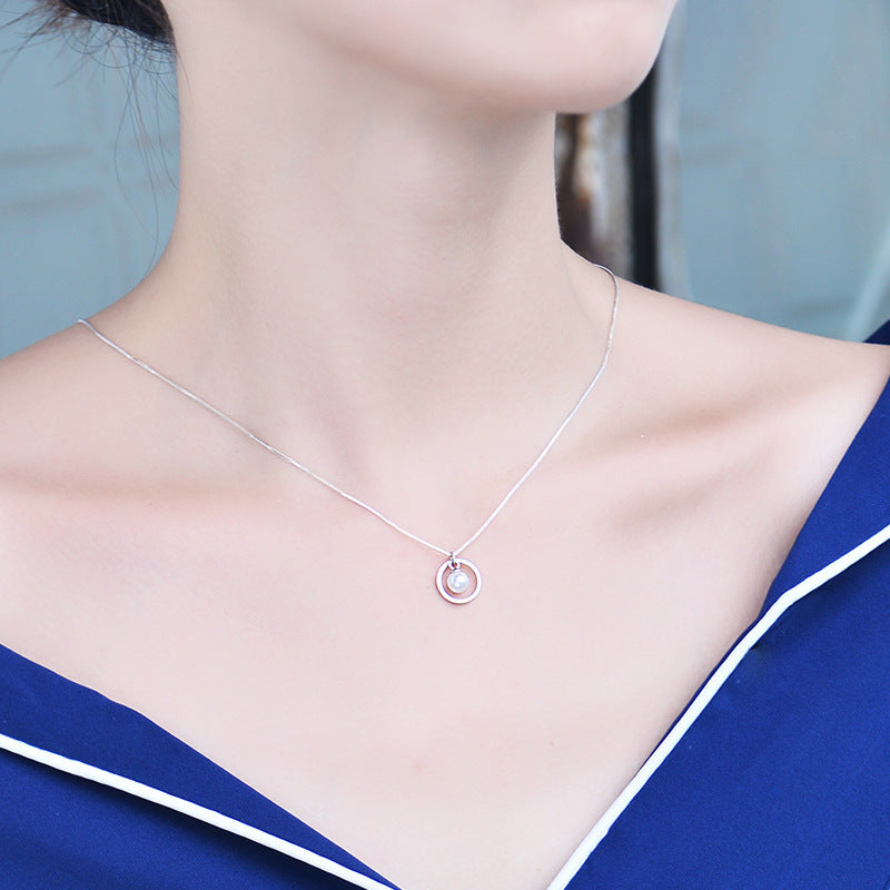 S925 Pearl Necklace – Elegant Korean Clavicle Chain