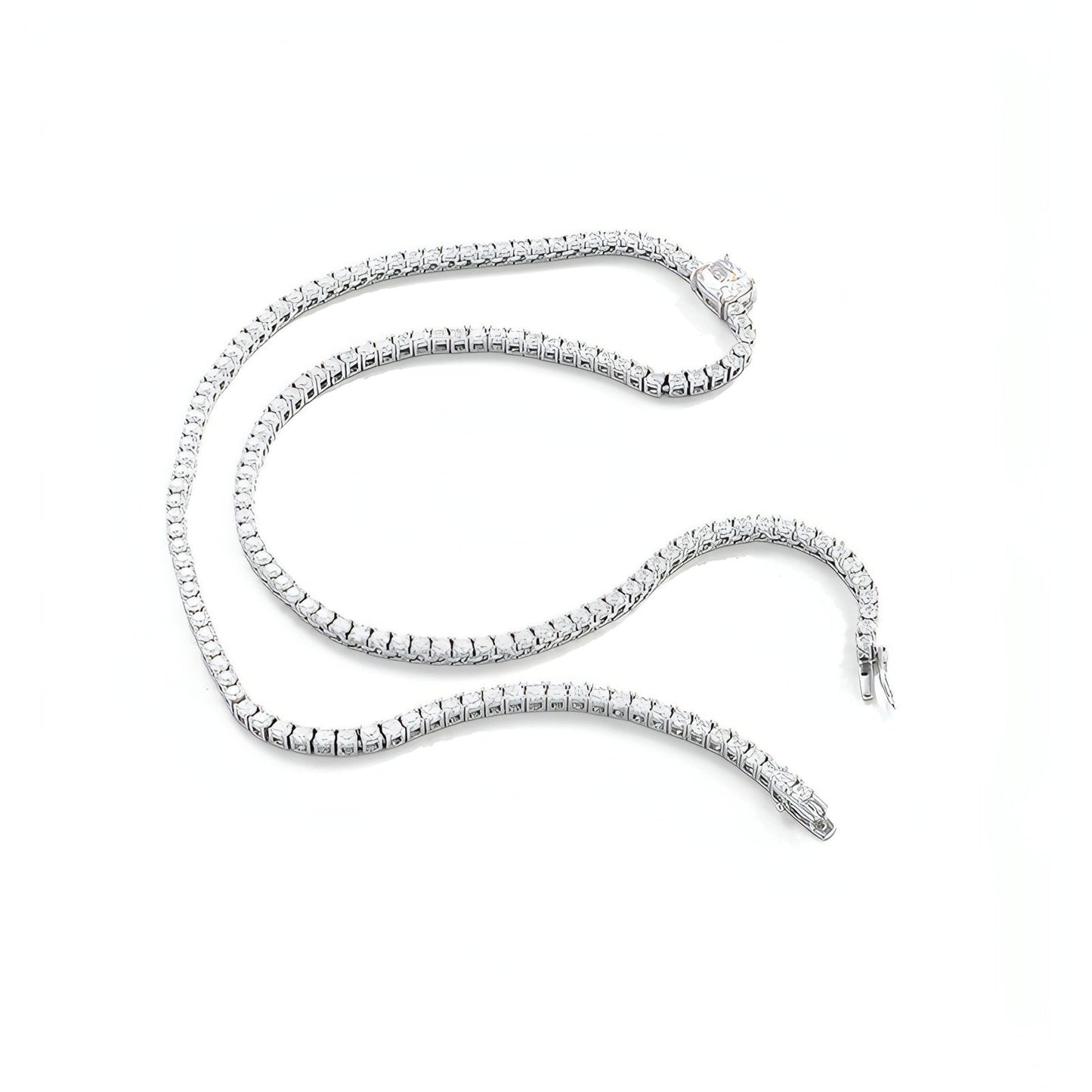 4 Karat Diamond Moissanite Necklace 925 Silver Simple European And