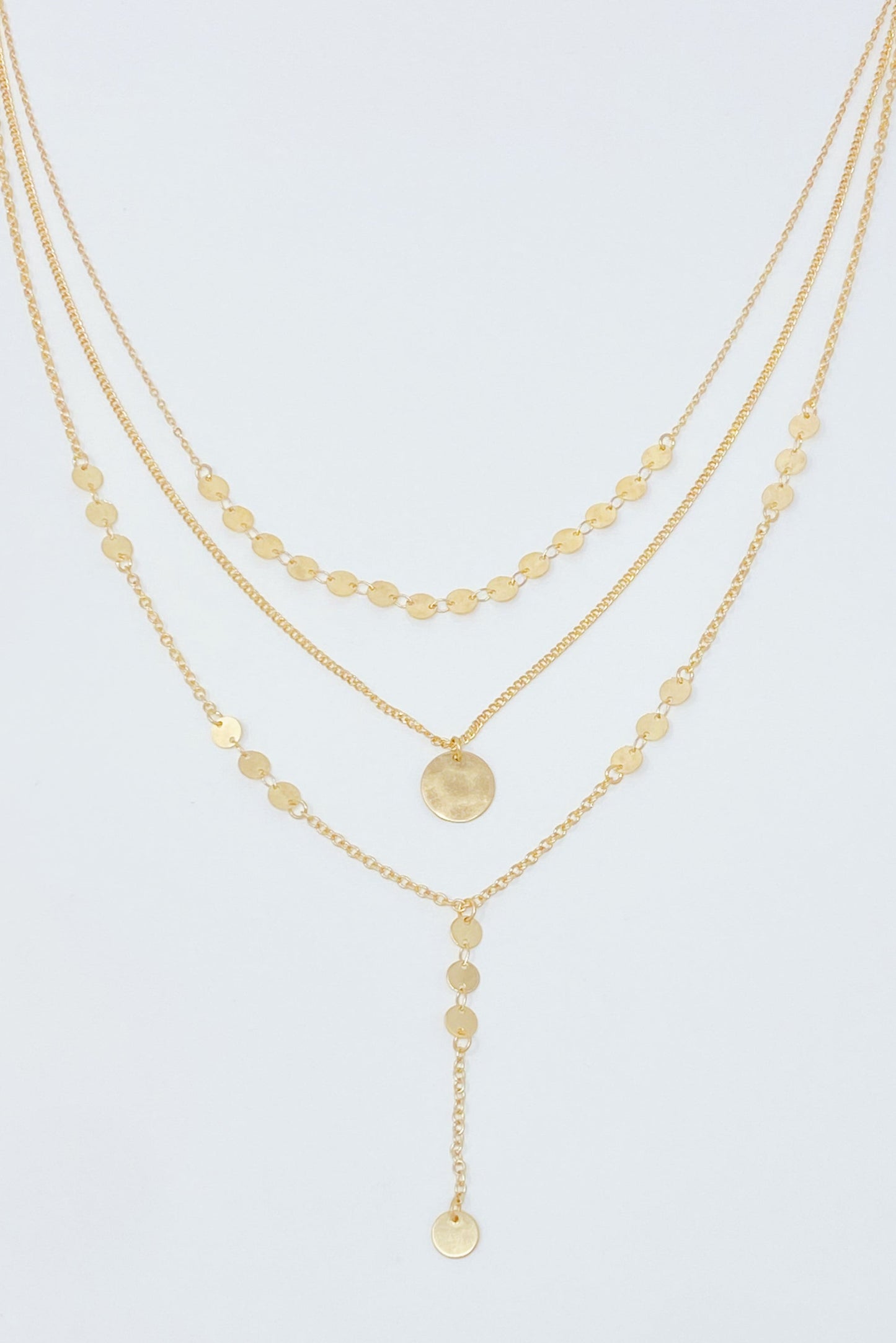 Top 1 Layered Disc Necklace – Chic Drop Style for Her