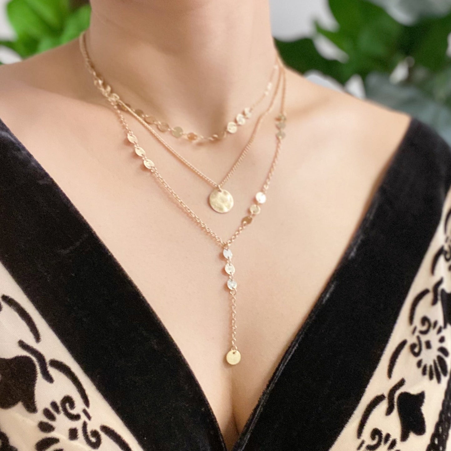 Top 1 Layered Disc Necklace – Chic Drop Style for Her