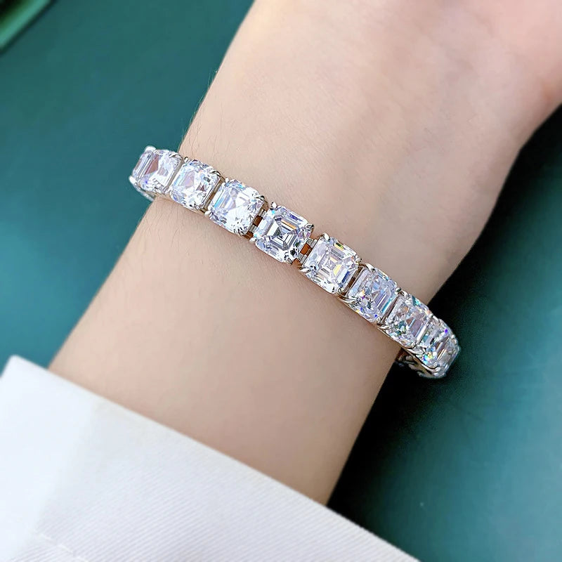 925 Silver Pagoda Bracelet – 7.7mm Sparkling Elegance