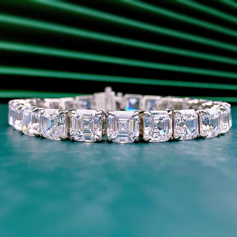 925 Silver Pagoda Bracelet – 7.7mm Sparkling Elegance
