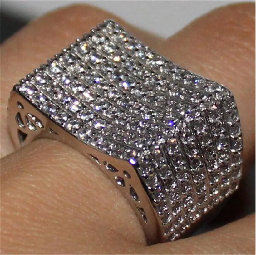 14K White Gold Diamond Ring – Luxury Unisex Jewelry