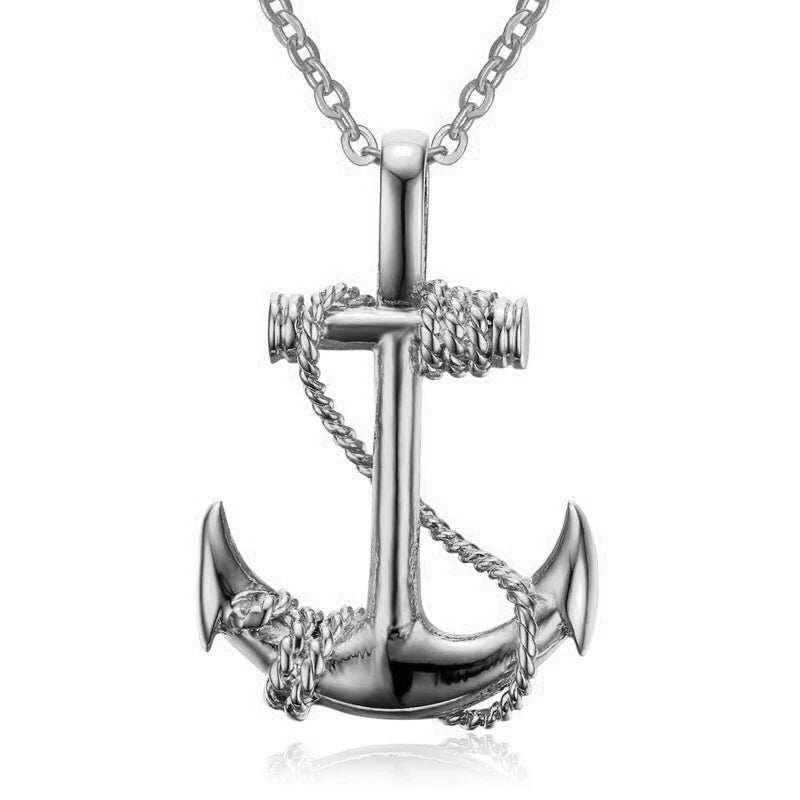 New Fashion Cross Necklace for Men Jesus Crystal Cross Pendant Necklace Black Silver Color Stainless Steel Necklace Jewelry