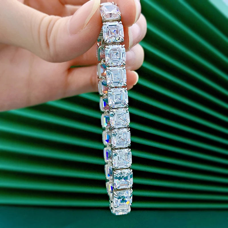 925 Silver Pagoda Bracelet – 7.7mm Sparkling Elegance