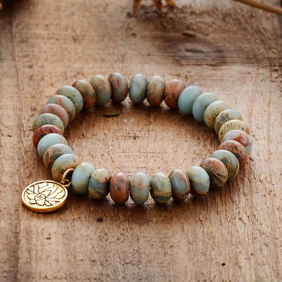 Top 1 Jasper Lotus Bracelet – Natural Boho Energy