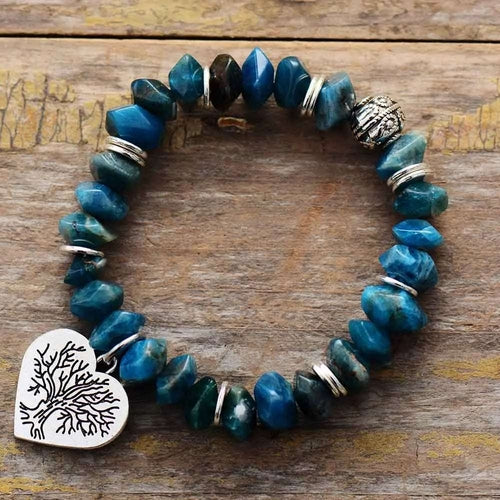 Tree of Life Bracelet – 1 Elegant Apatite Energy Piece