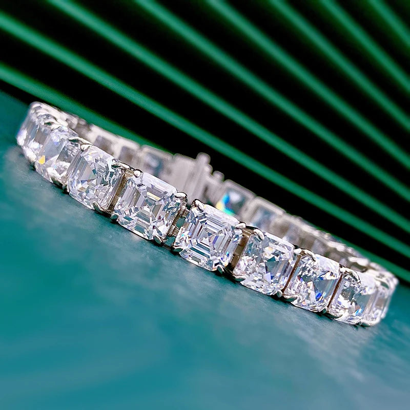 925 Silver Pagoda Bracelet – 7.7mm Sparkling Elegance