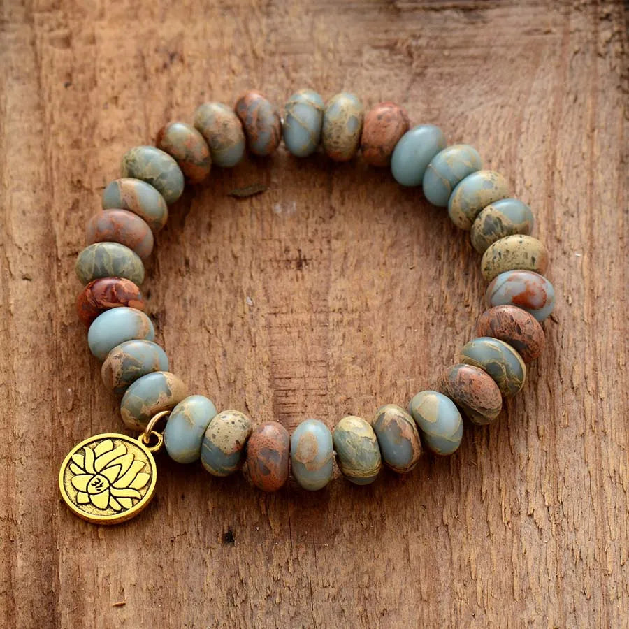 Top 1 Jasper Lotus Bracelet – Natural Boho Energy