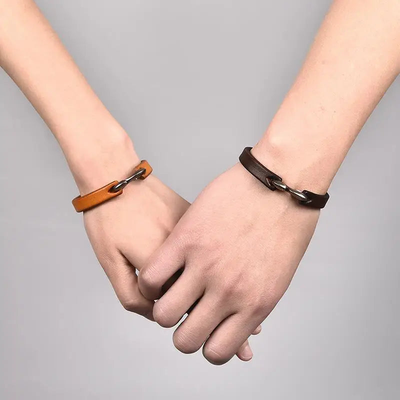 Jiayiqi Genuine Leather Retro Cuff Wristband