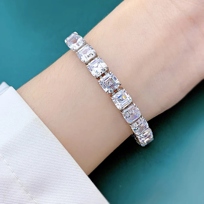 925 Silver Pagoda Bracelet – 7.7mm Sparkling Elegance
