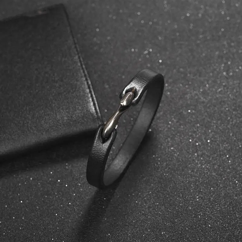 Jiayiqi Genuine Leather Retro Cuff Wristband