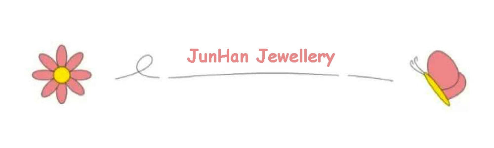 JunHan Jewellery logo featuring a flower and a butterfly in a playful design
