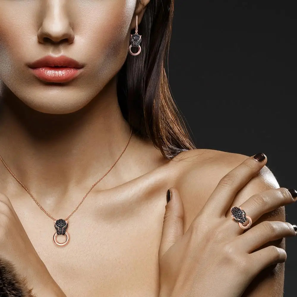 Bold Spinel Leopard Pendant