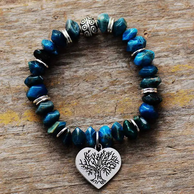Tree of Life Bracelet – 1 Elegant Apatite Energy Piece