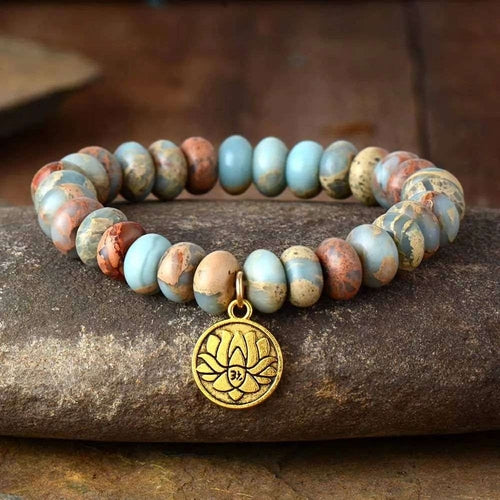 Top 1 Jasper Lotus Bracelet – Natural Boho Energy