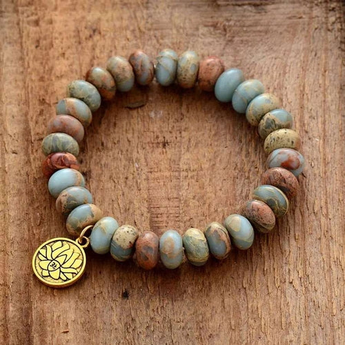 Top 1 Jasper Lotus Bracelet – Natural Boho Energy