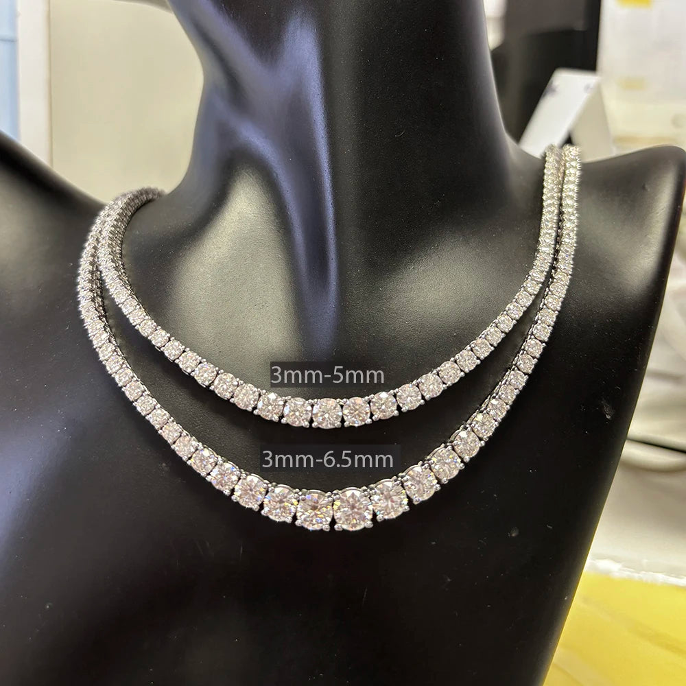 Gradient Moissanite Tennis Necklace