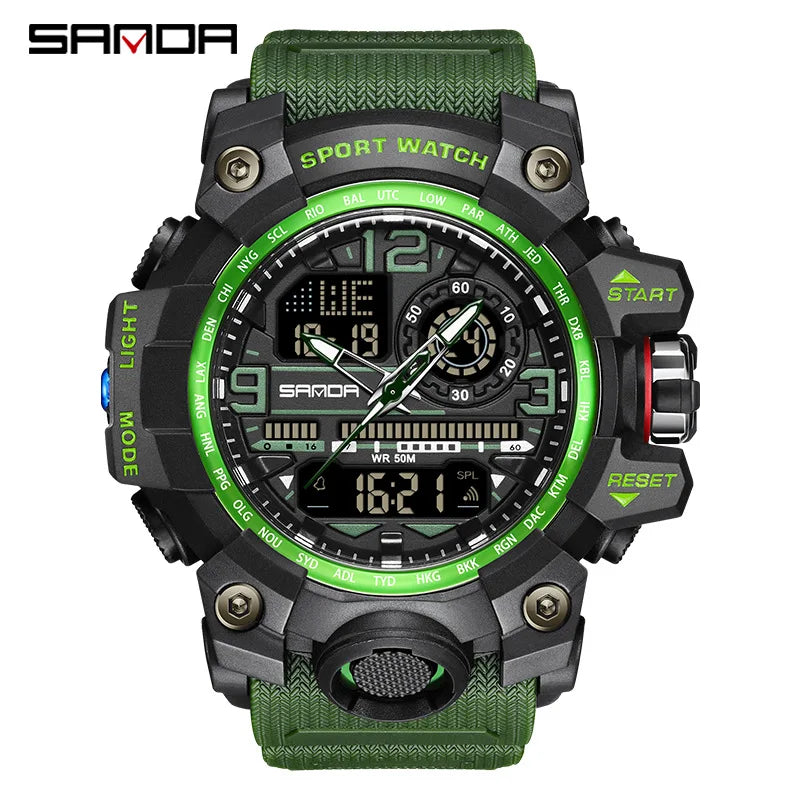 Men's Watches Top Brand Luxury 5ATM Waterproof Sport Military Quartz Watch for Men Clock Relogio Masculino 6024