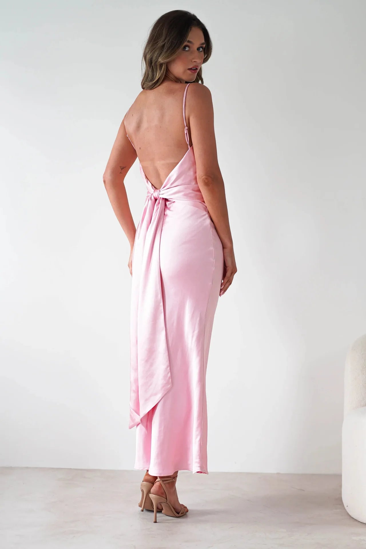 New Dresses 2025 Woman Fashion Summer Women's Clothing Sexy Halter Satin Fashion Strappy Skirts
