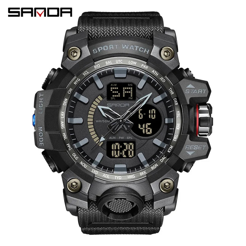 Men's Watches Top Brand Luxury 5ATM Waterproof Sport Military Quartz Watch for Men Clock Relogio Masculino 6024