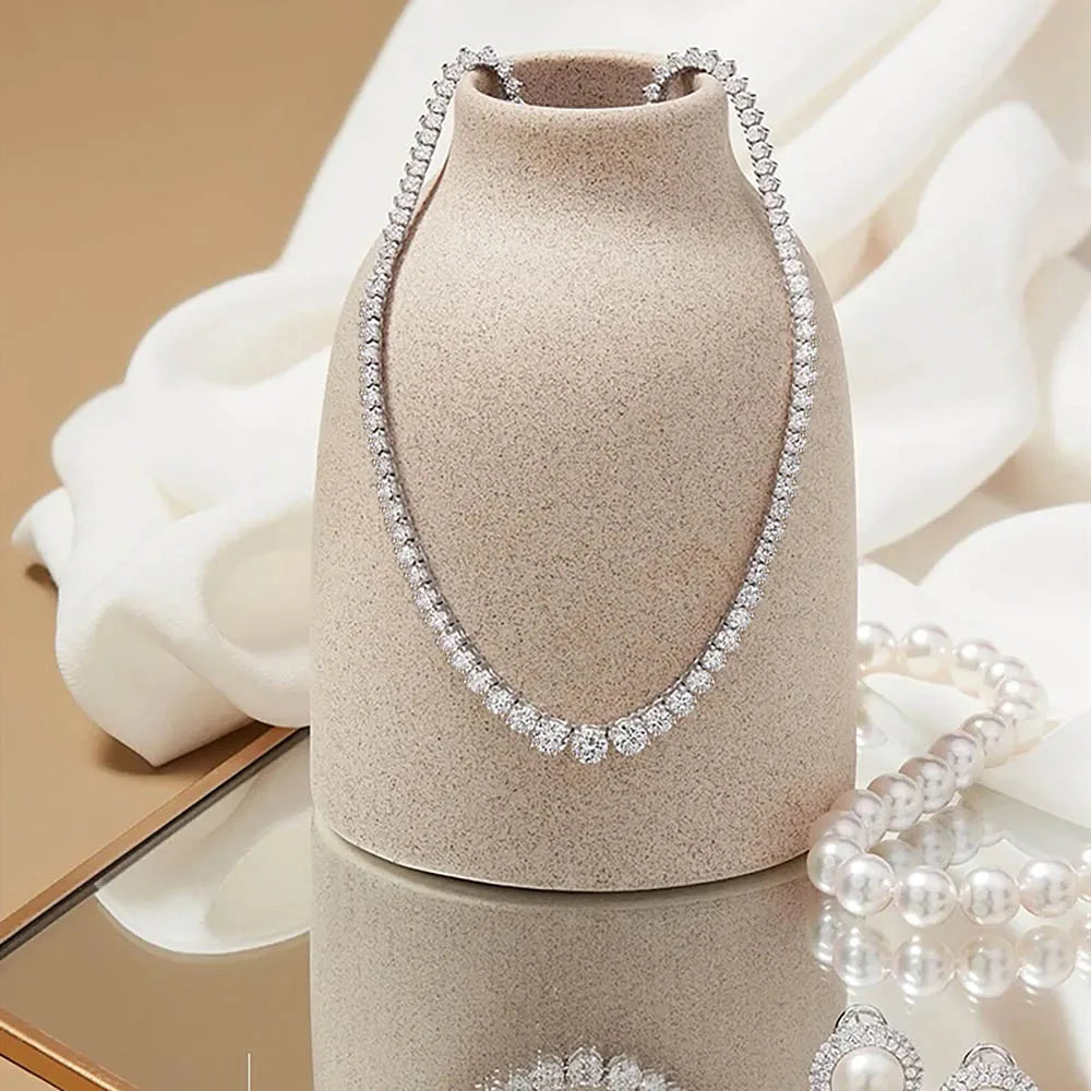 Gradient Moissanite Tennis Necklace