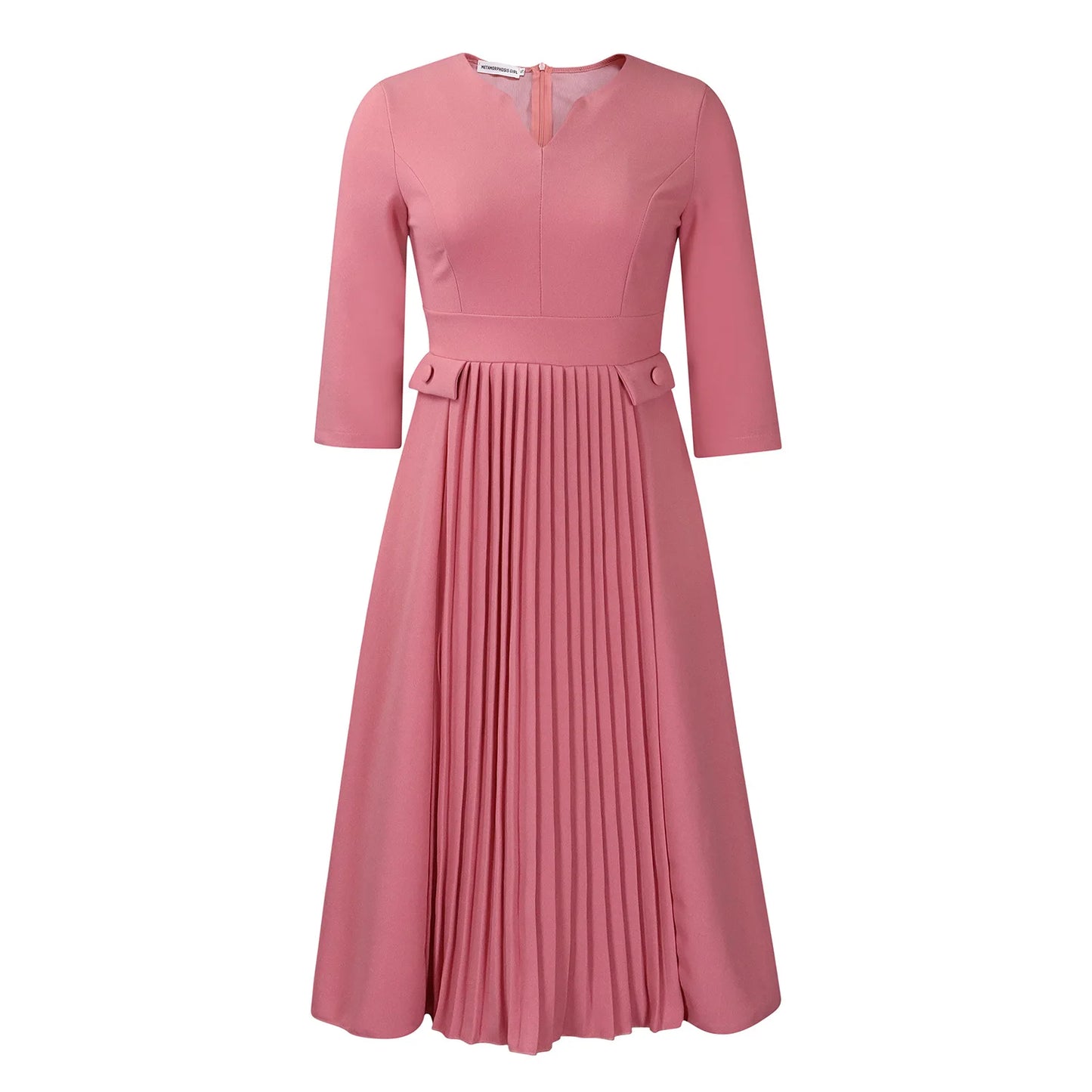 Women's Autumn New Fashion Elegant Pleated African Dress