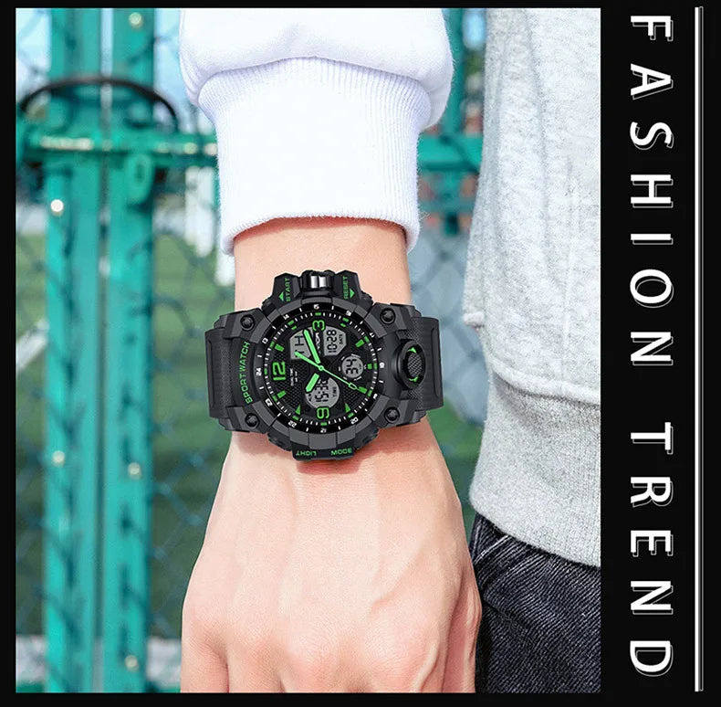 Men's Watches Top Brand Luxury 5ATM Waterproof Sport Military Quartz Watch for Men Clock Relogio Masculino 6024