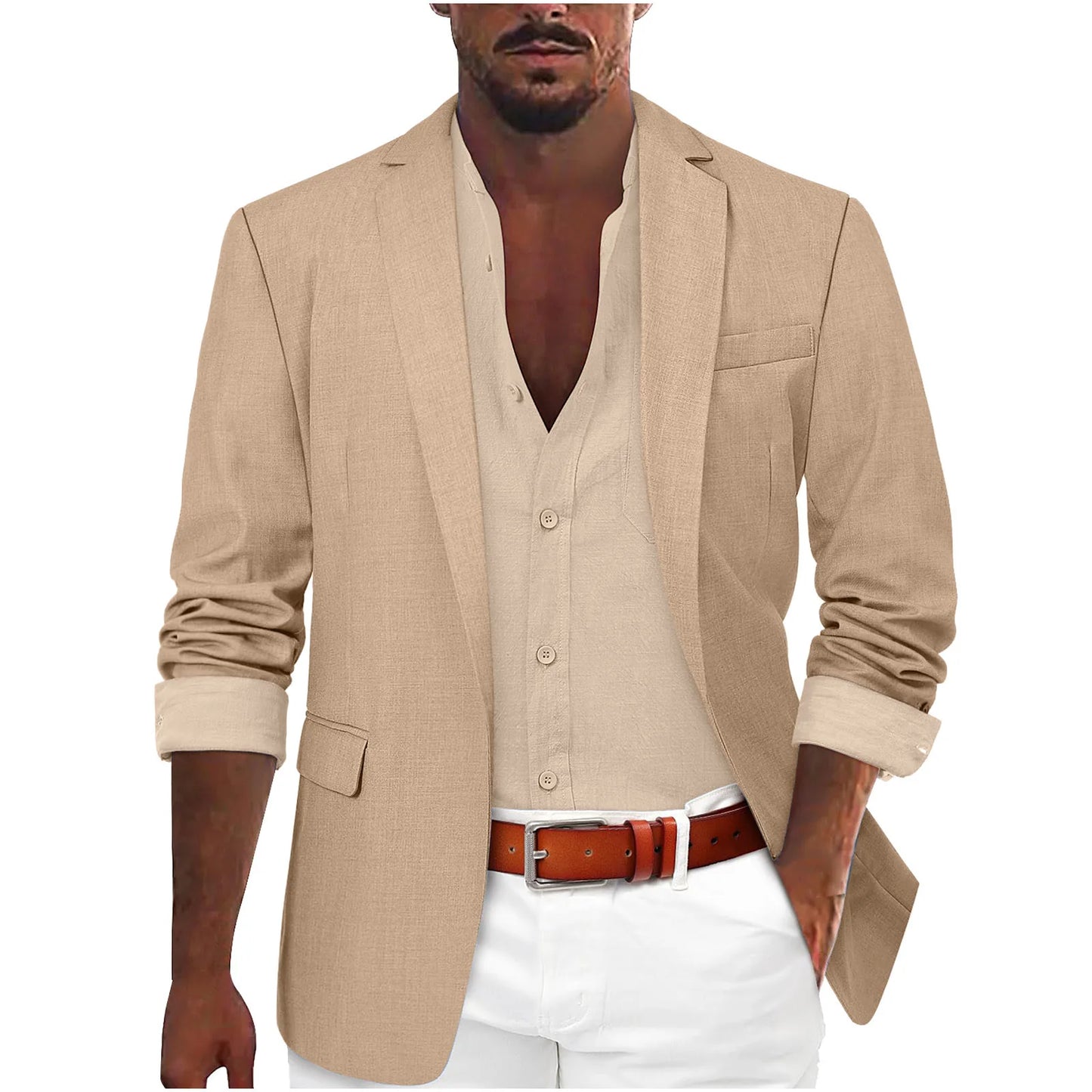 2025 Fashion Men's Clothing Business Casual Blazer Coats Classic Single Button Slim Fit Suit Jackets