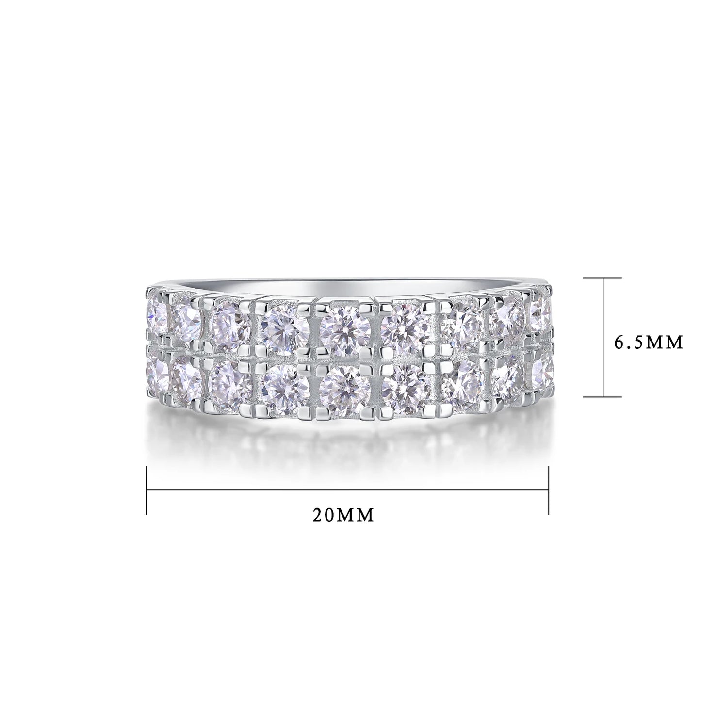 1.4CT Moissanite Engagement Ring – GRA S925 Eternity