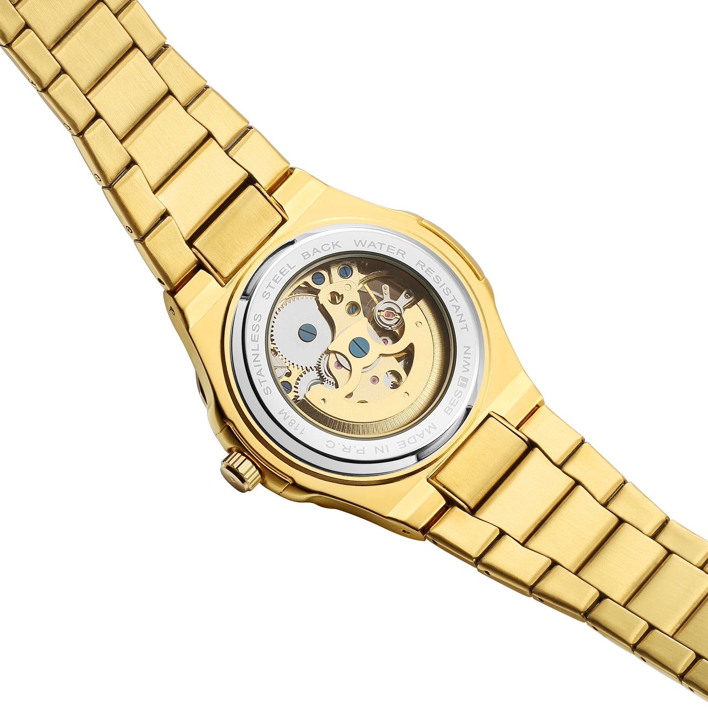 Luxury Automatic Mechanical Wristwatch For Men Skeleton Stainless Steel Sapphire glass Male Clock 2023