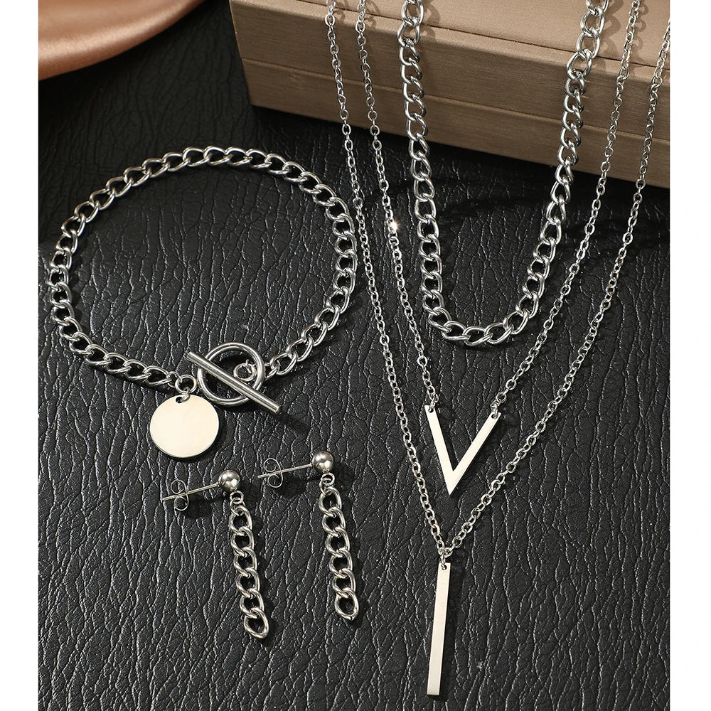 Stainless Steel Jewelry Set Fashion