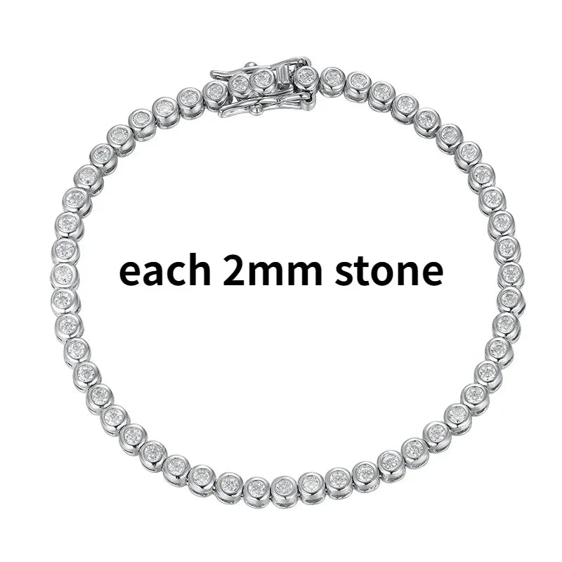 Real Moissanite Tennis Bracelet