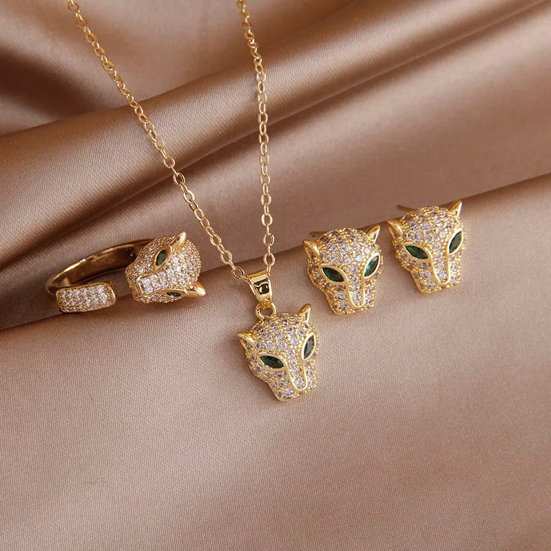 Luxury Leopard Jewelry Set