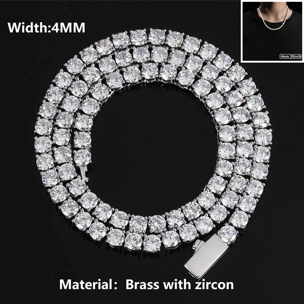 Top 1 Iced Out Tennis Chain – Hip Hop Bling for Women and Men