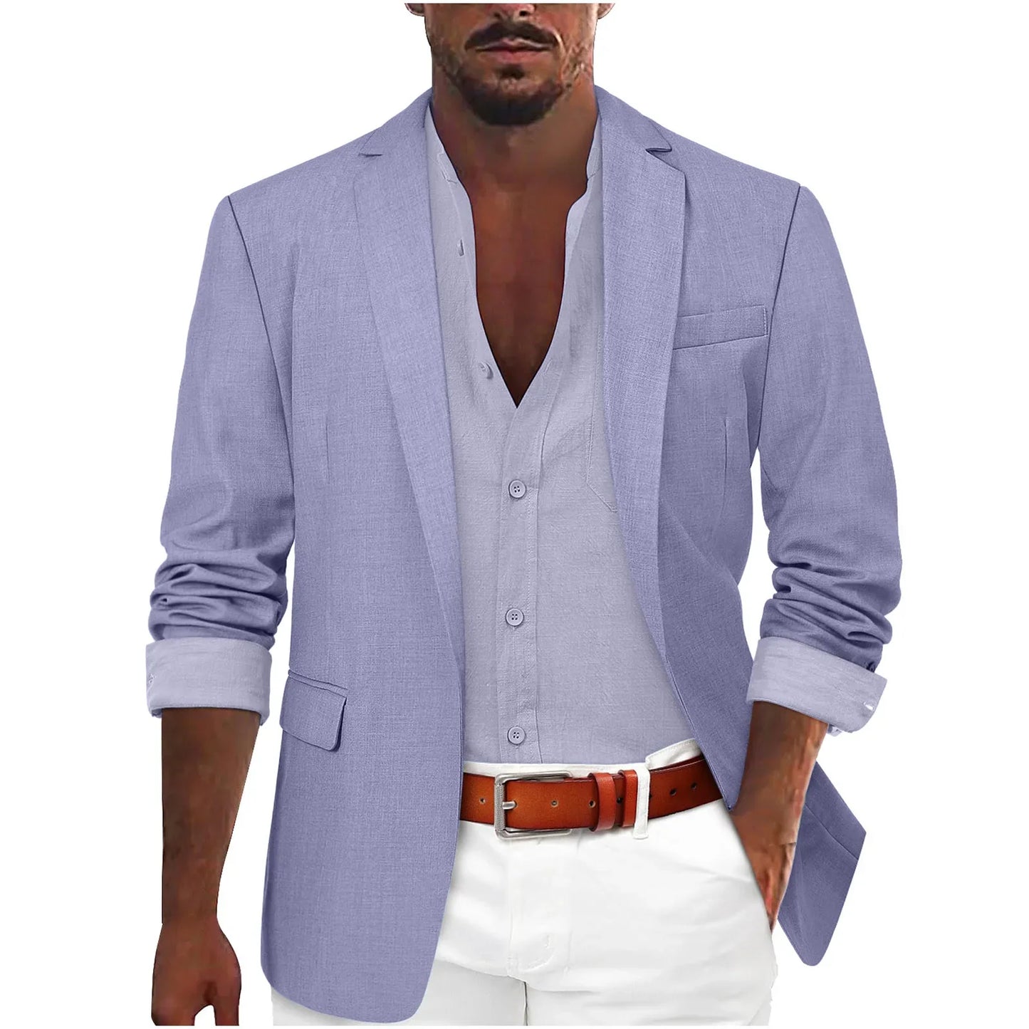 2025 Fashion Men's Clothing Business Casual Blazer Coats Classic Single Button Slim Fit Suit Jackets
