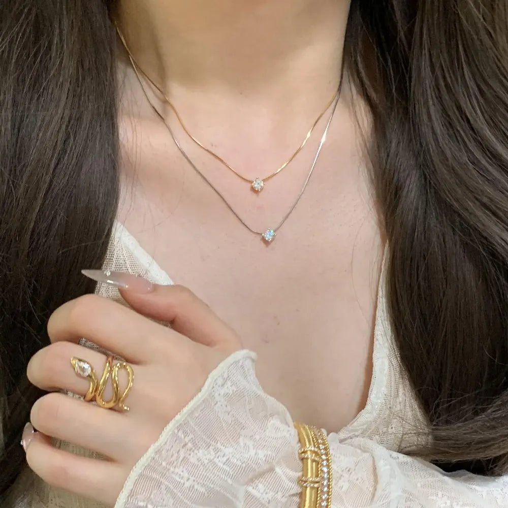 D VVS1 Moissanite Necklace – 18K White Gold, 925 Silver