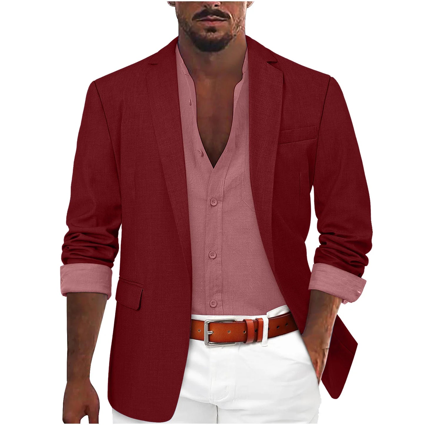 2025 Fashion Men's Clothing Business Casual Blazer Coats Classic Single Button Slim Fit Suit Jackets