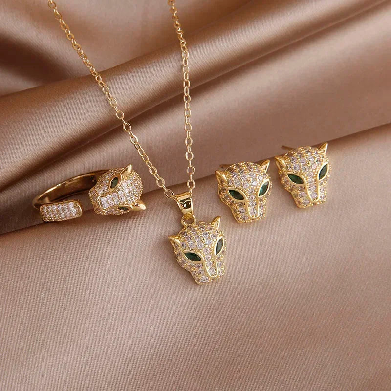 Luxury Leopard Jewelry Set