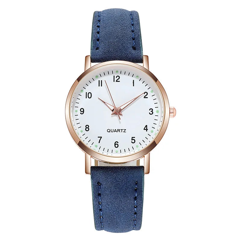 Women Leather Quartz Watches Ladies Luxury Back Light Wristwatch Clock relogio feminino