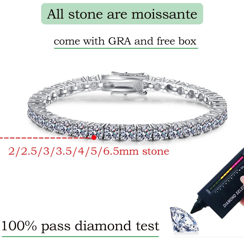 Real Moissanite Tennis Bracelet