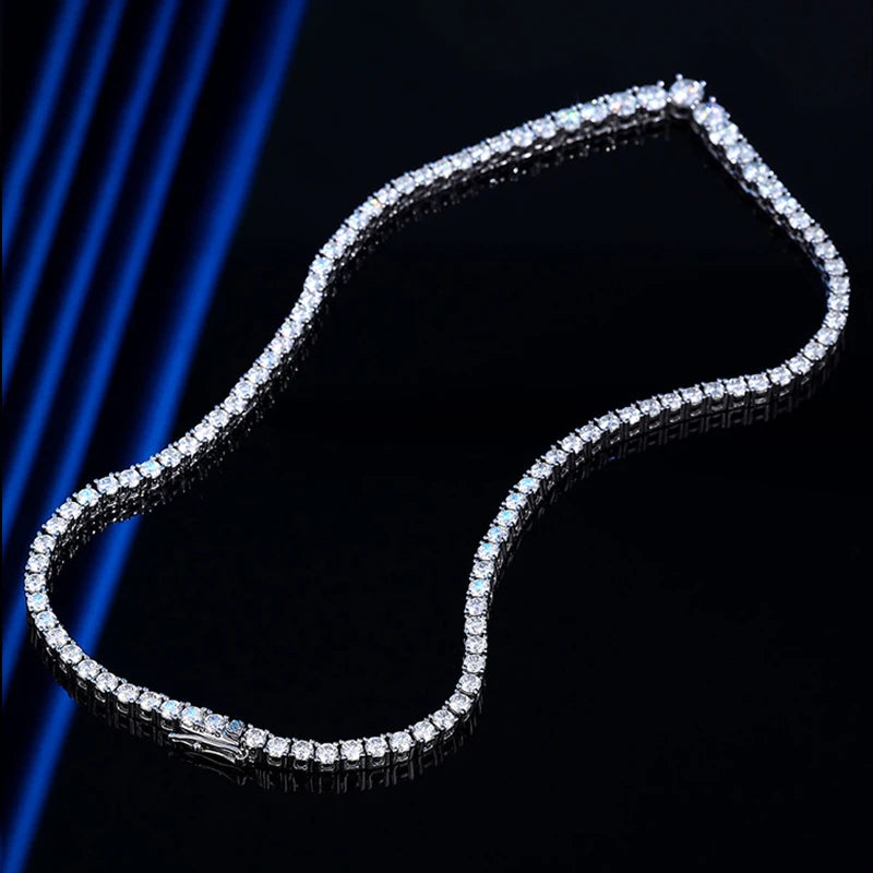 Moissanite Tennis Necklace – Sparkling Luxury by Neetim