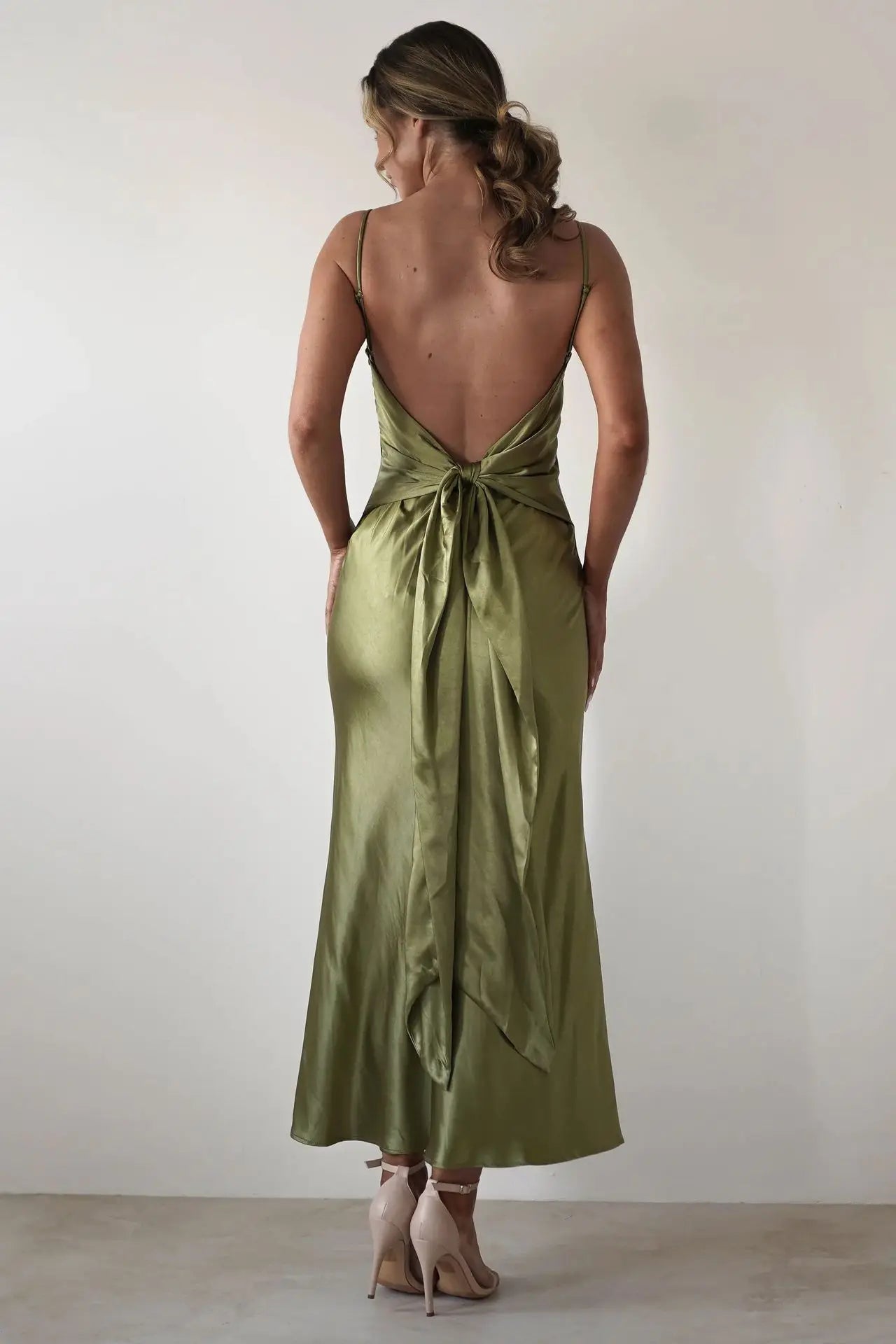 New Dresses 2025 Woman Fashion Summer Women's Clothing Sexy Halter Satin Fashion Strappy Skirts