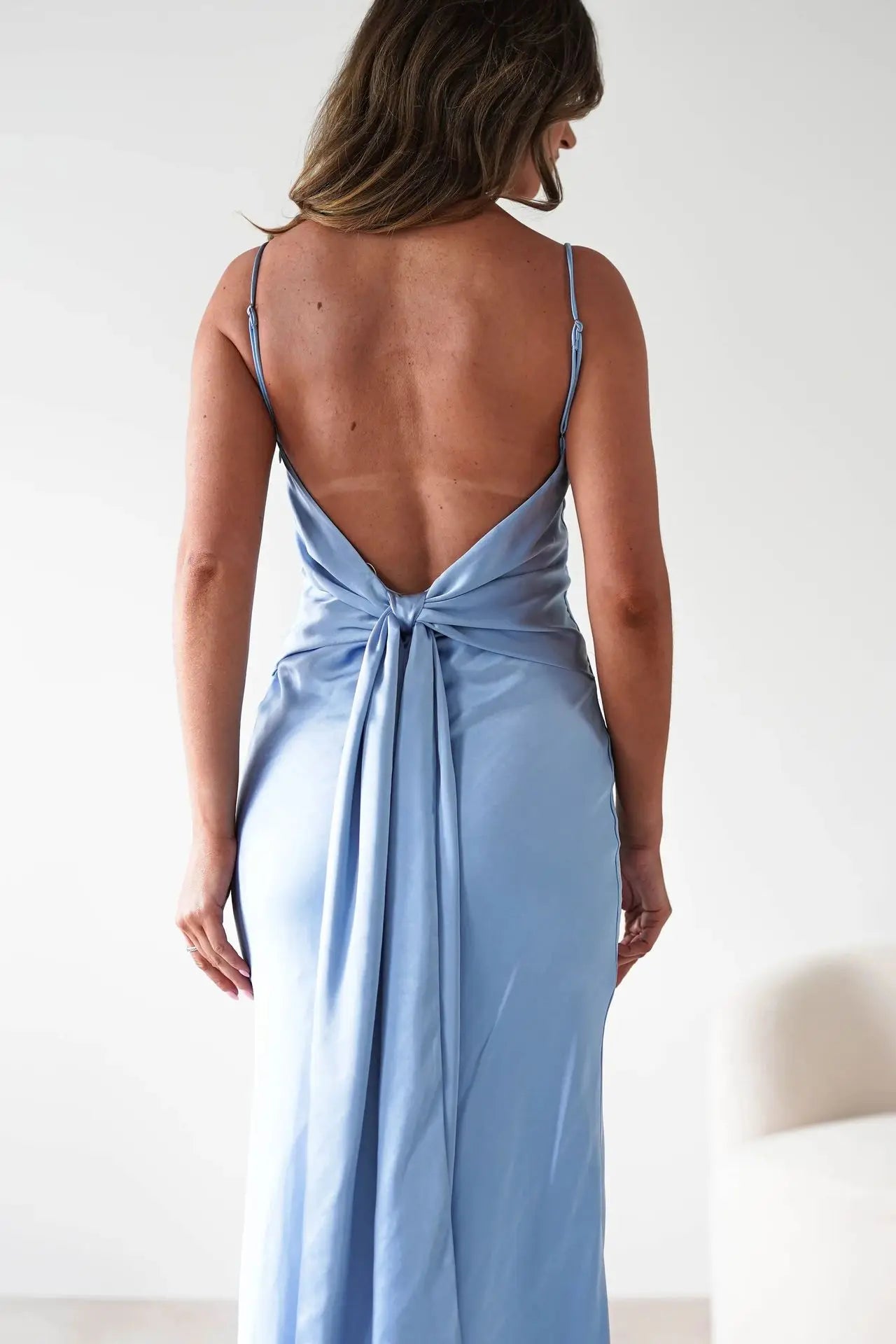 New Dresses 2025 Woman Fashion Summer Women's Clothing Sexy Halter Satin Fashion Strappy Skirts