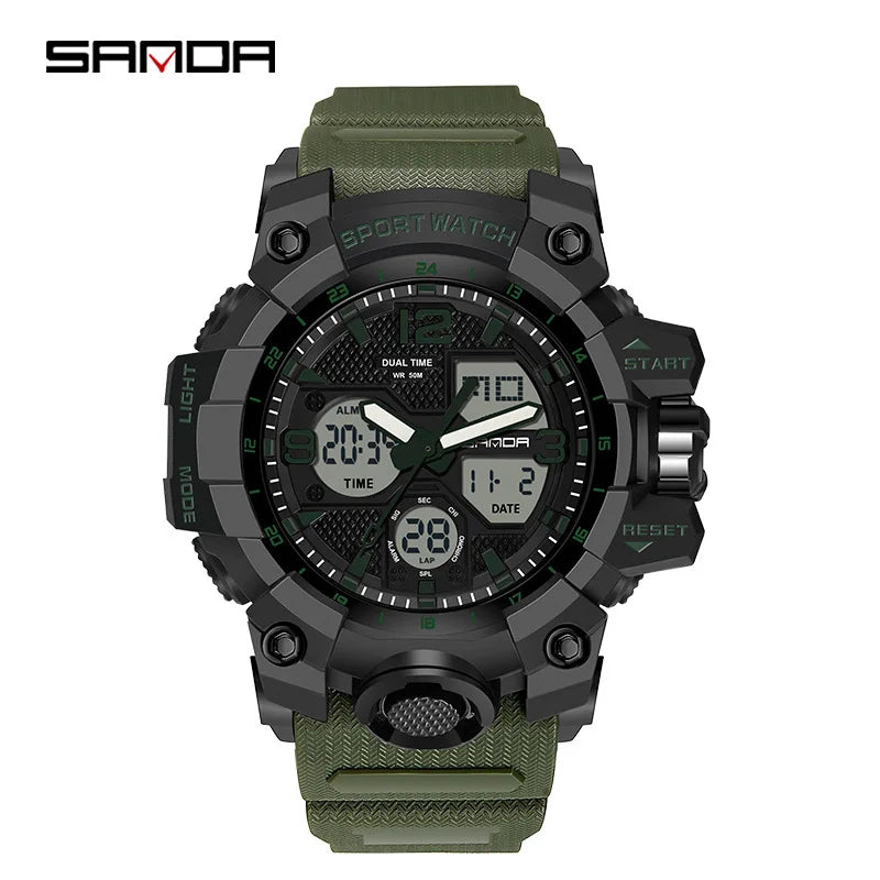 Men's Watches Top Brand Luxury 5ATM Waterproof Sport Military Quartz Watch for Men Clock Relogio Masculino 6024